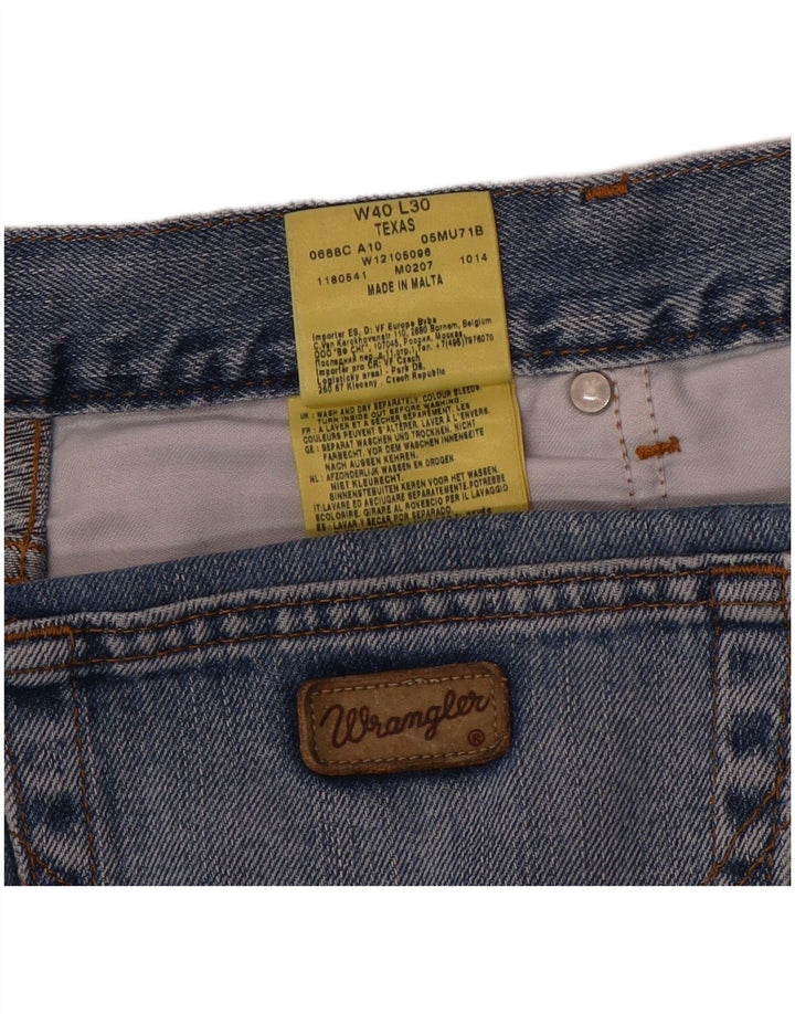Wrangler Jean Droit Texas Homme W40 L30 Bleu Coton