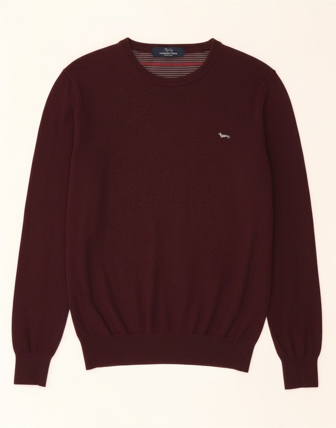 Harmont & Blaine Pull col bateau pour homme en laine marron petit