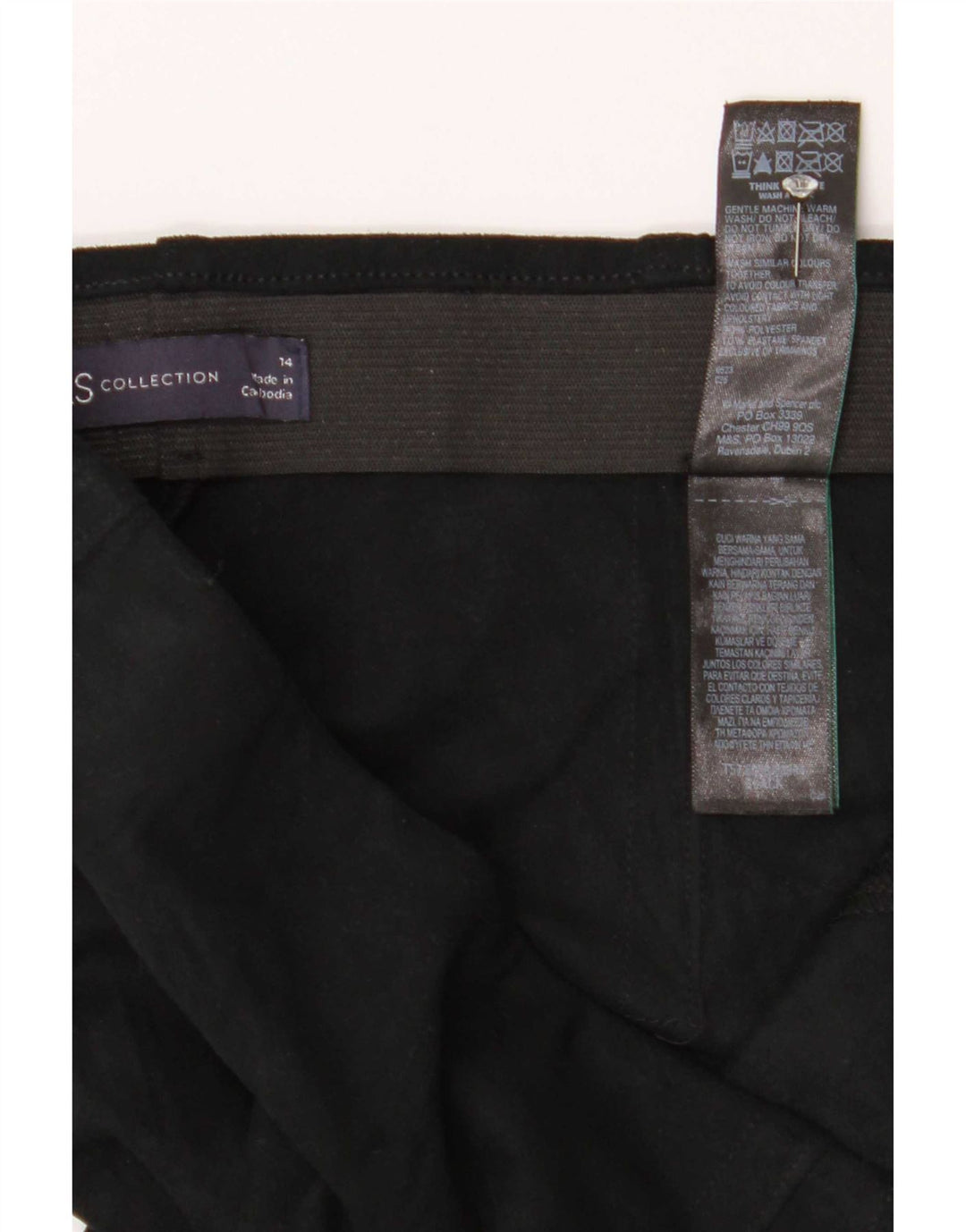 Marks & Spencer Leggings Femme UK 44 Large Noir Polyester