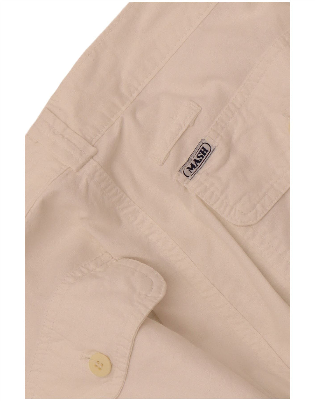 Mash Pantalon Chino Droit Homme W30 L32 Blanc