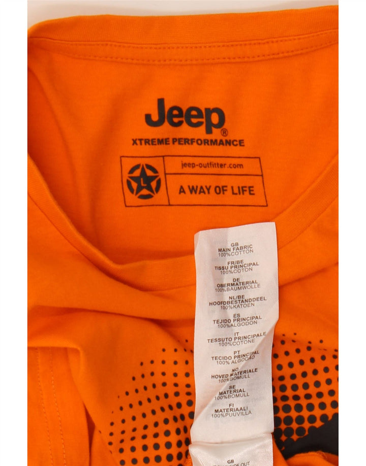 Jeep T-Shirt Graphique Homme Grand Coton Orange