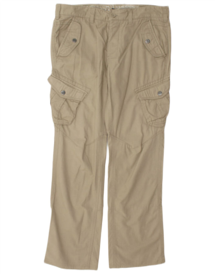 Pantalon Cargo Droit Homme Vintage W35 L32 Beige