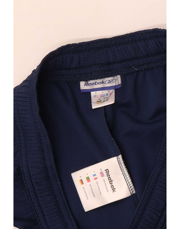 Reebok Short de sport homme petit bleu marine polyester