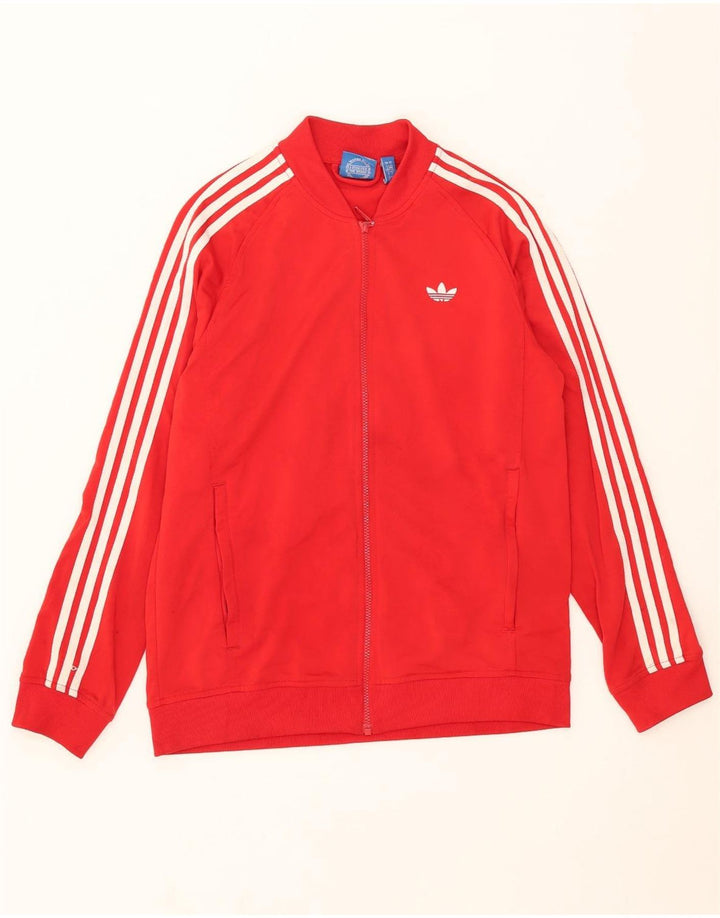 ADIDAS Veste de survêtement pour homme Large Rouge Polyester