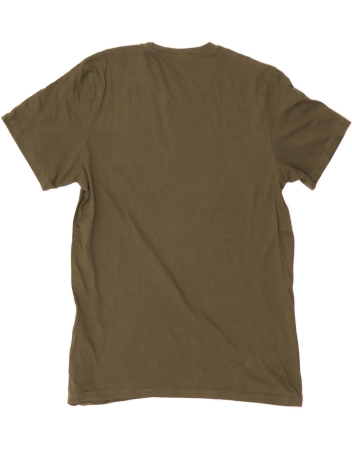 JACK & JONES Mens Graphic T-Shirt Top Medium Khaki Cotton Vintage Jack & Jones and Second-Hand Jack & Jones from Messina Hembry 