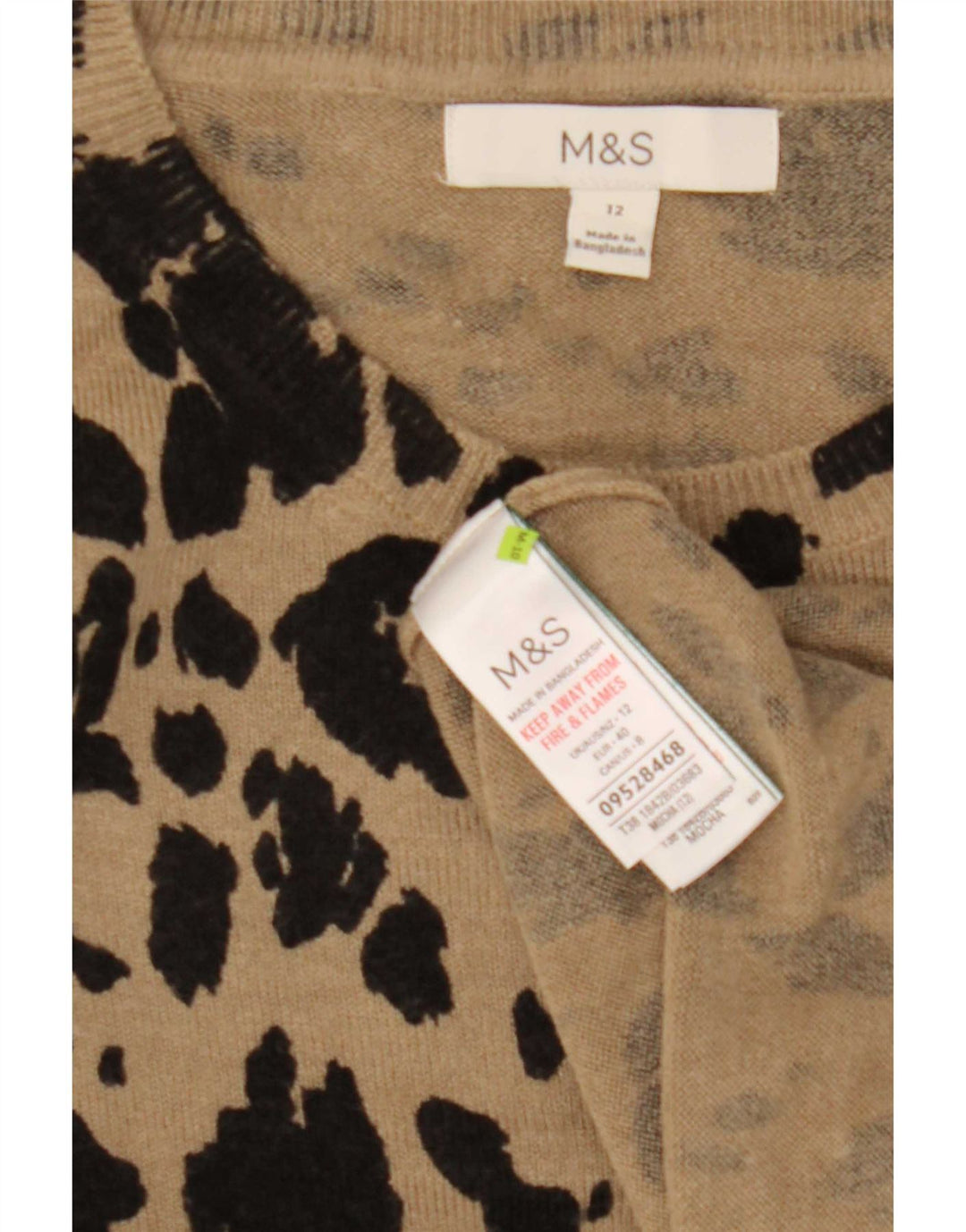 Marks & Spencer Pull à col rond pour femme UK 12 Beige moyen