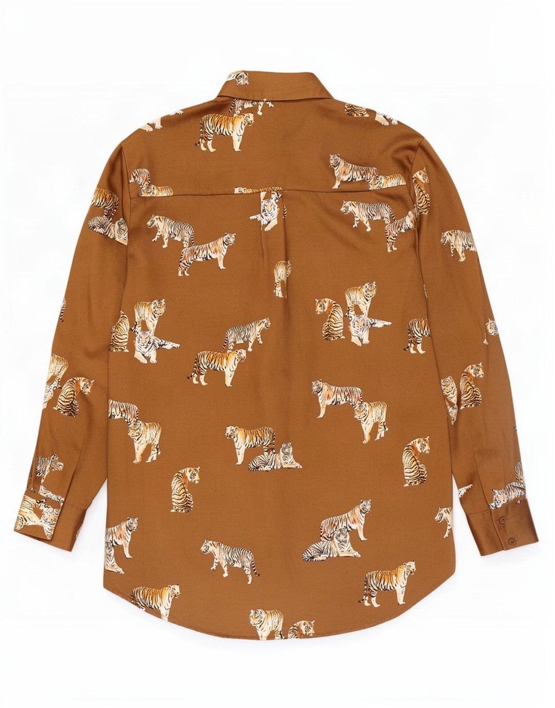 Zara Chemisier surdimensionné pour femme UK 10 Petit polyester beige imprimé animal