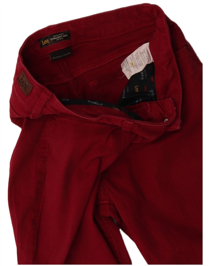 Lee Jean droit taille moyenne pour femme, coupe régulière US 8 Medium W30 L29 Rouge