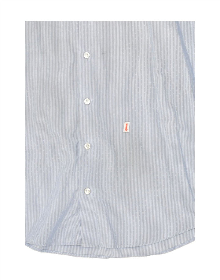 CALVIN KLEIN Mens Fitted Shirt Size 39 15 1/2 Medium Blue Spotted Cotton Vintage Calvin Klein and Second-Hand Calvin Klein from Messina Hembry 