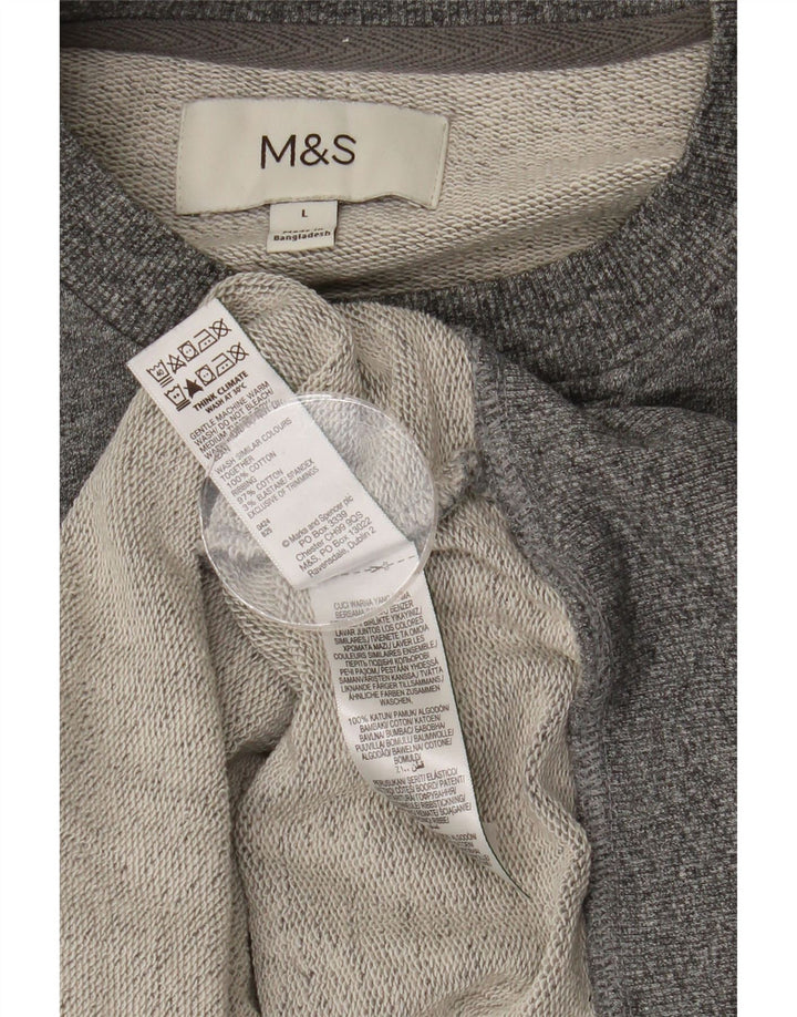 Marks & Spencer Sweat-shirt pour homme en coton moucheté gris grand