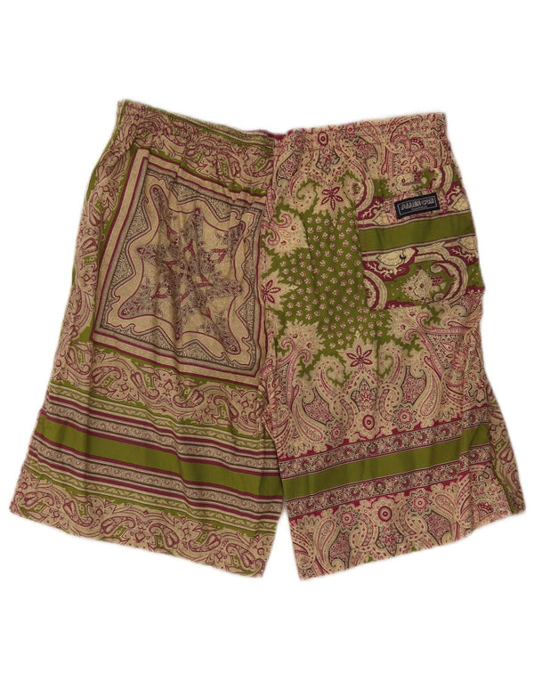 Allen Cox Short de bain pour homme 2XL Vert Paisley Coton