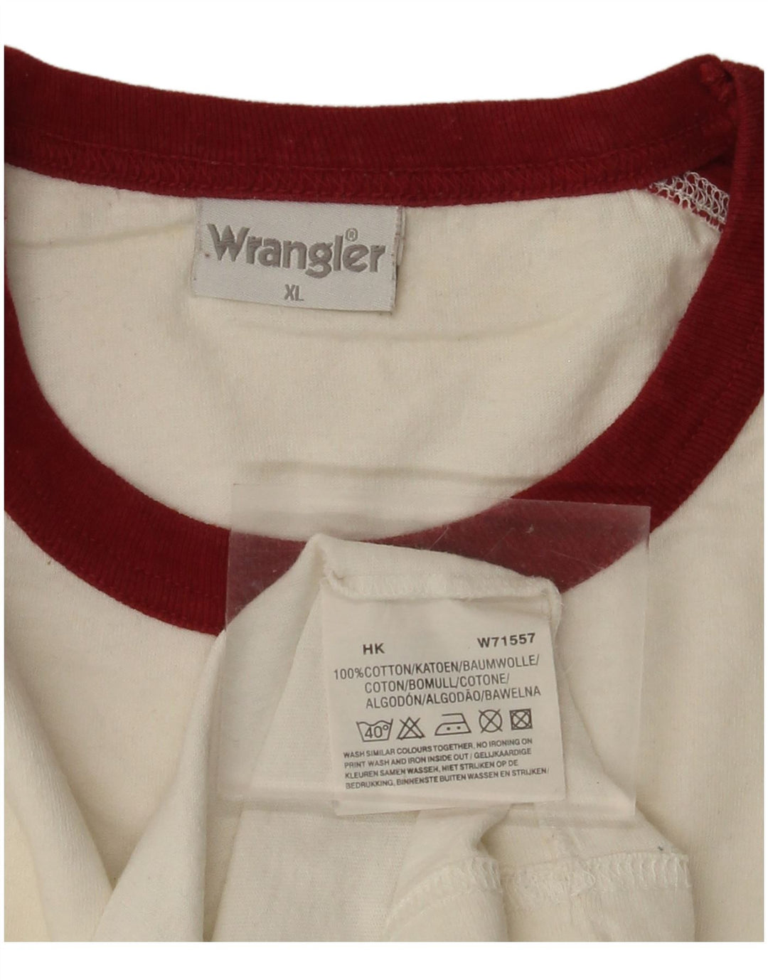 WRANGLER T-shirt graphique pour homme XL en coton color block blanc