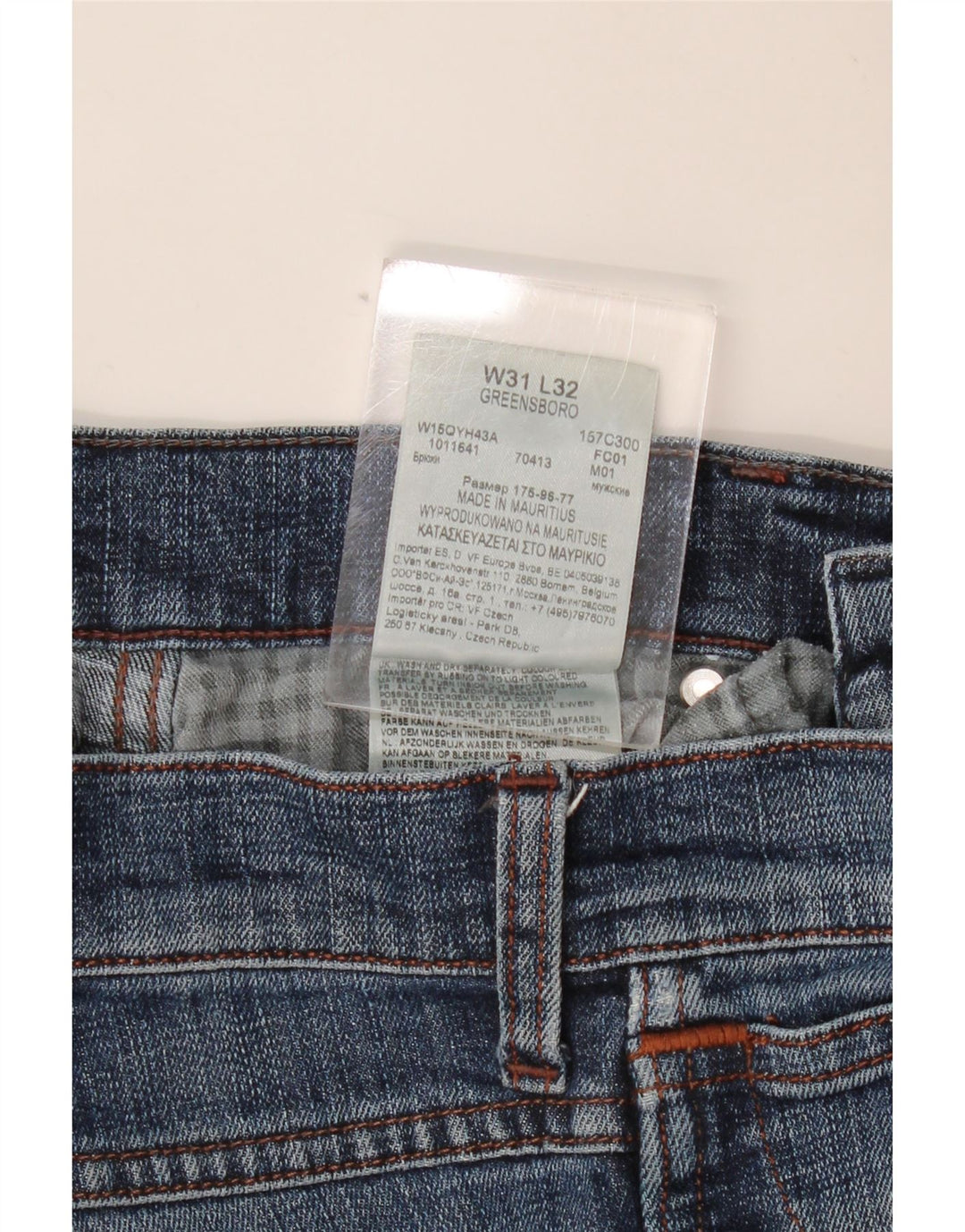 WRANGLER Jean Slim Greensboro Homme W31 L32 Bleu Coton