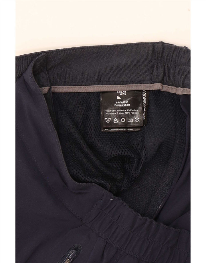 Sprayway Short Cargo Femme UK 12 Moyen W32 Bleu Marine Polyamide