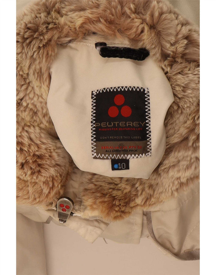 PEUTEREY Doudoune Femme IT 40 Beige Moyen Polyamide