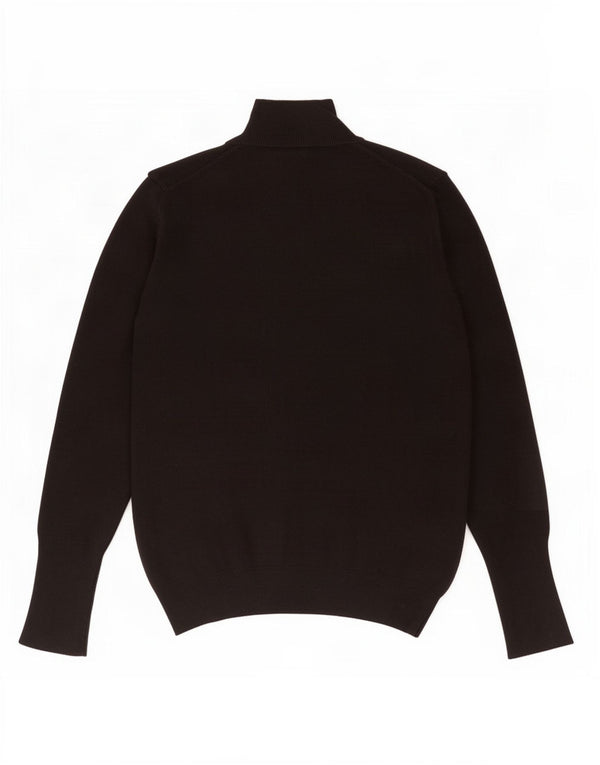 Zara Pull col roulé pour femme UK 14 Large Noir Viscose
