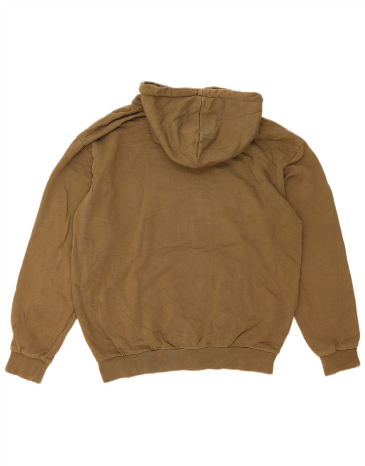 Zara Pull à capuche pour homme en coton kaki moyen