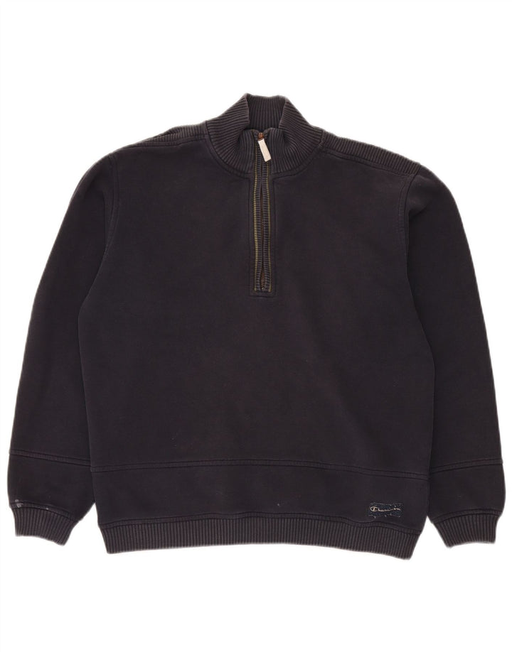 Champion Sweat-shirt à col zippé pour homme, grand, bleu marine