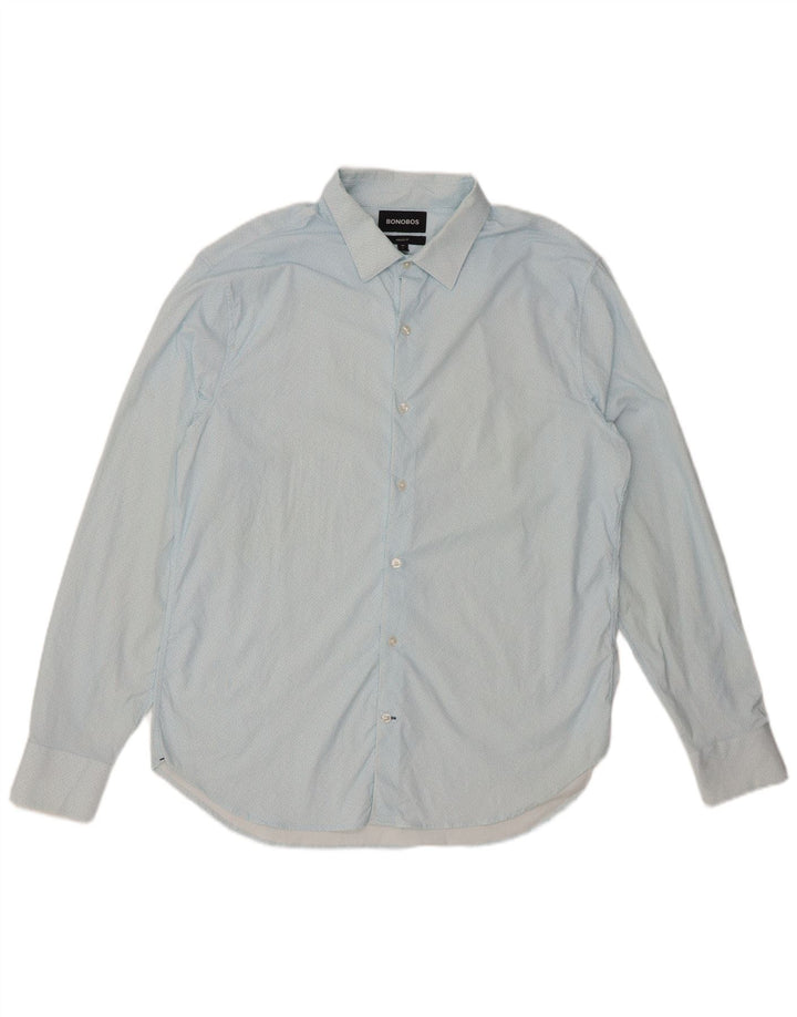 BONOBOS Chemise athlétique pour hommes en nylon à pois bleu grand