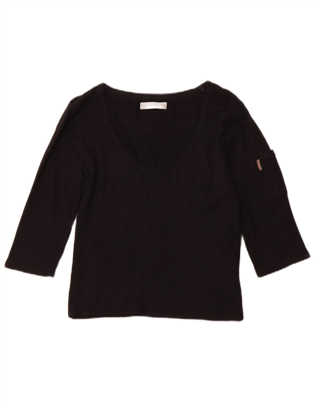 TED BAKER Haut Femme Manches 3/4 Taille 2 Petite Rayonne Noire