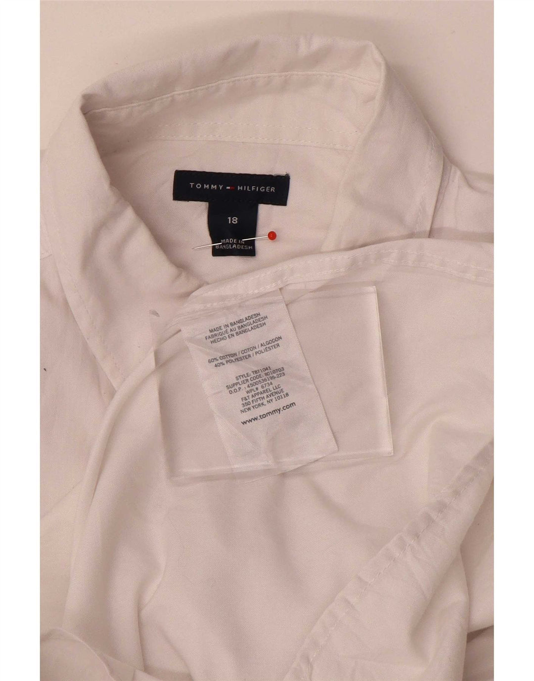 Tommy Hilfiger Chemise Garçon 15-16 ans Blanc Coton