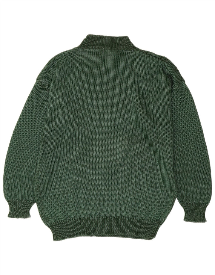Toplike Pull col roulé pour homme Taille 40 Vert moyen Argyle/Diamant