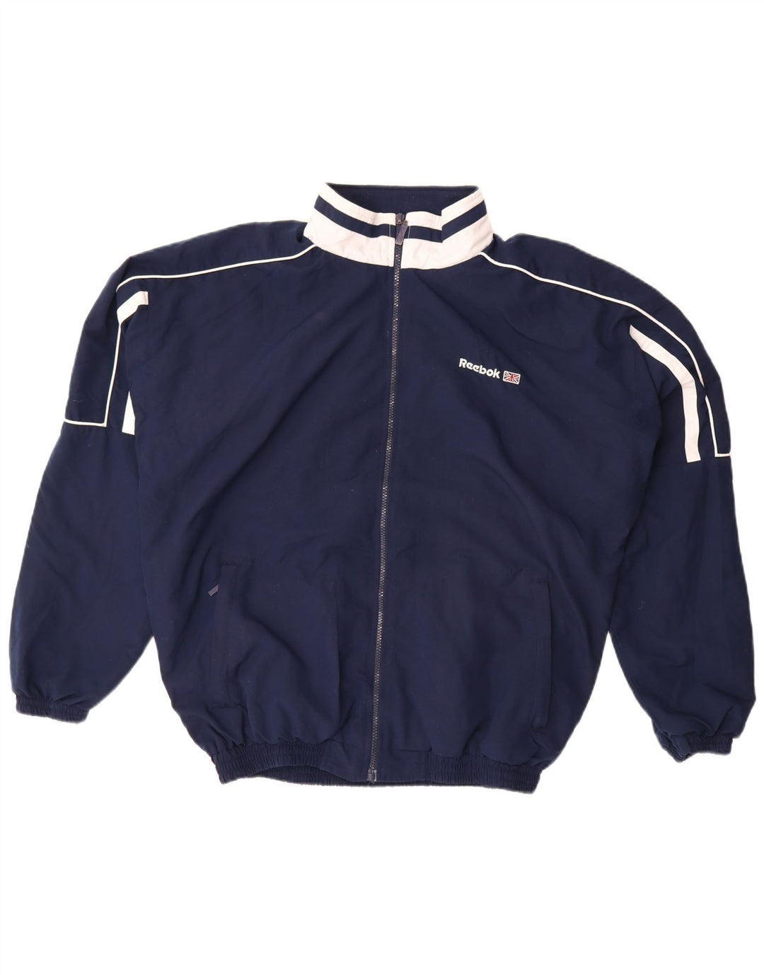 Reebok Veste de Survêtement Graphique Homme Large Bleu Marine Colourblock