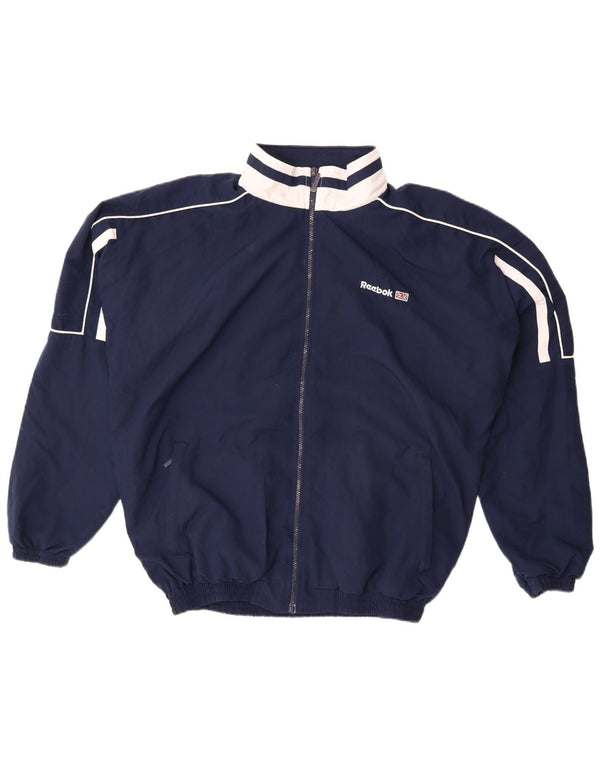 Reebok Veste de Survêtement Graphique Homme Large Bleu Marine Colourblock