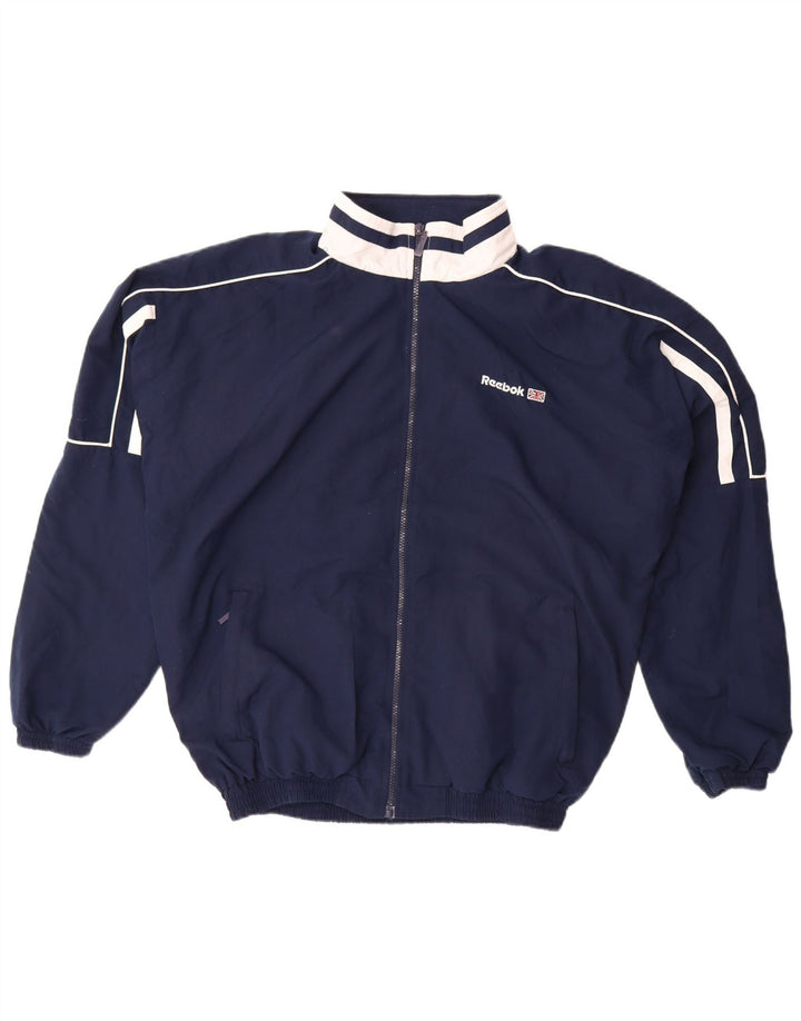 Reebok Veste de Survêtement Graphique Homme Large Bleu Marine Colourblock