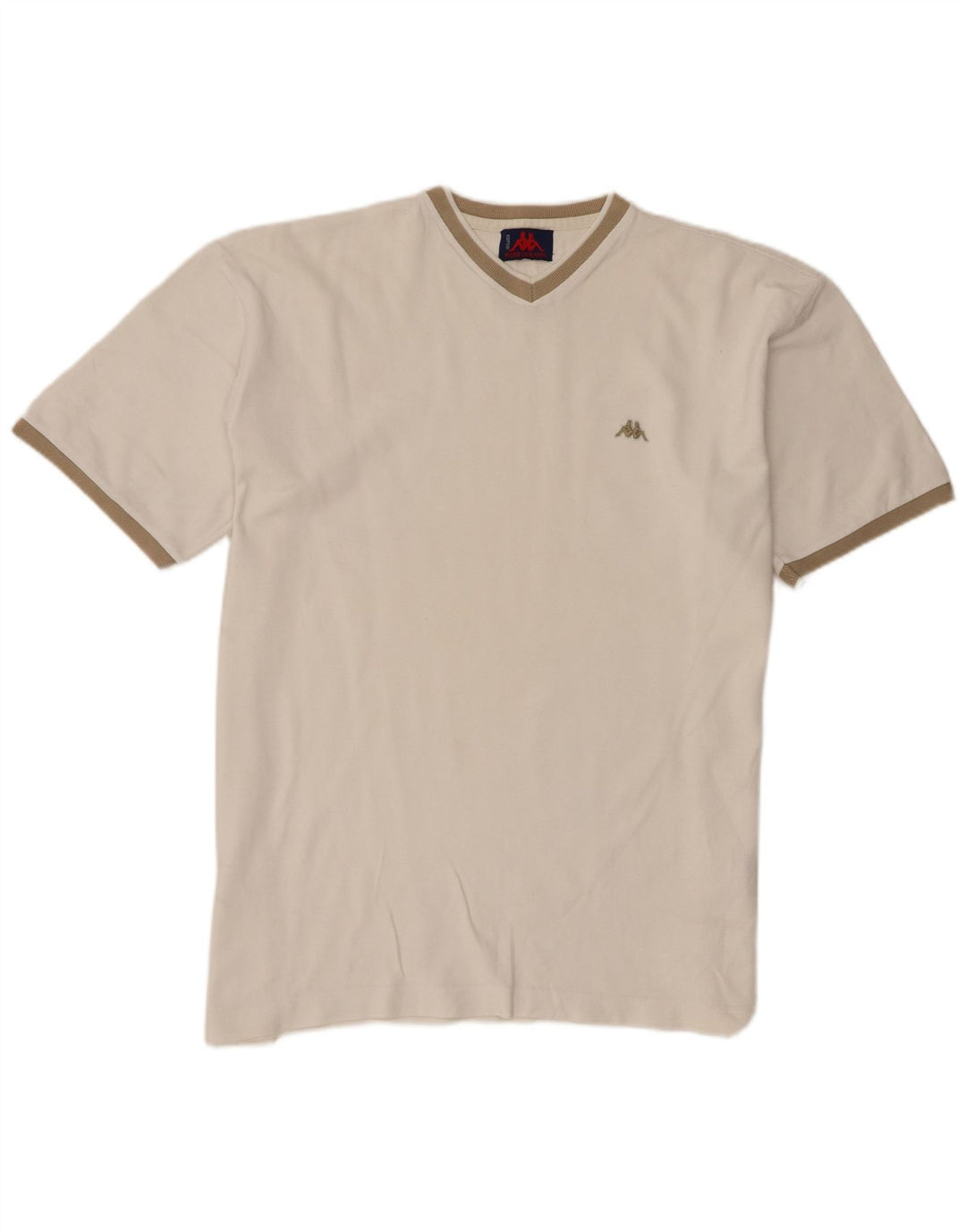 Kappa T-Shirt Homme Top XL Blanc Coton