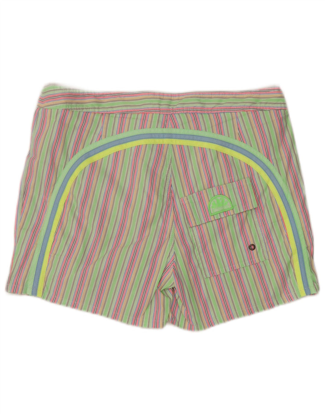 Sundek Short de bain homme grand polyester rayé vert