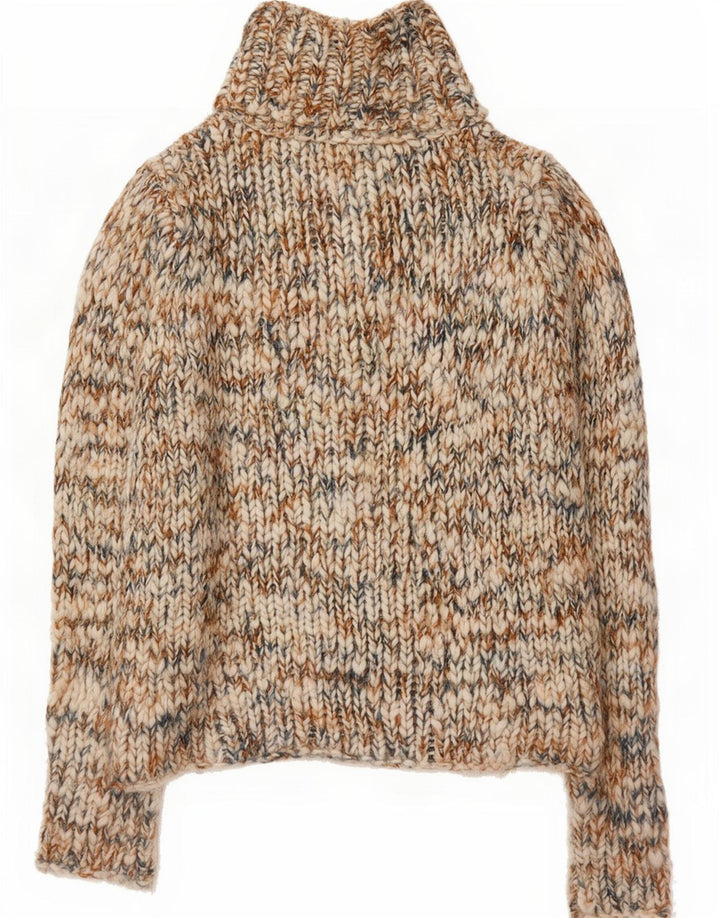 Divided Pull Col Roulé Femme EU 36 Petit Multicolore Moucheté