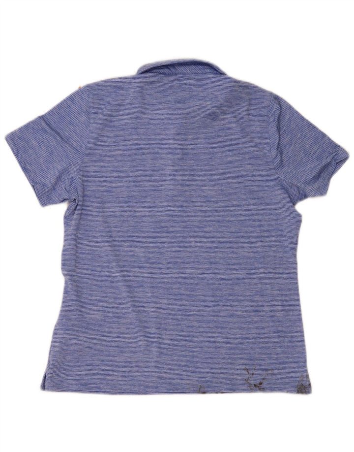 Vineyard Vines Polo Femme UK 44 Bleu Moyen Rayé Polyester