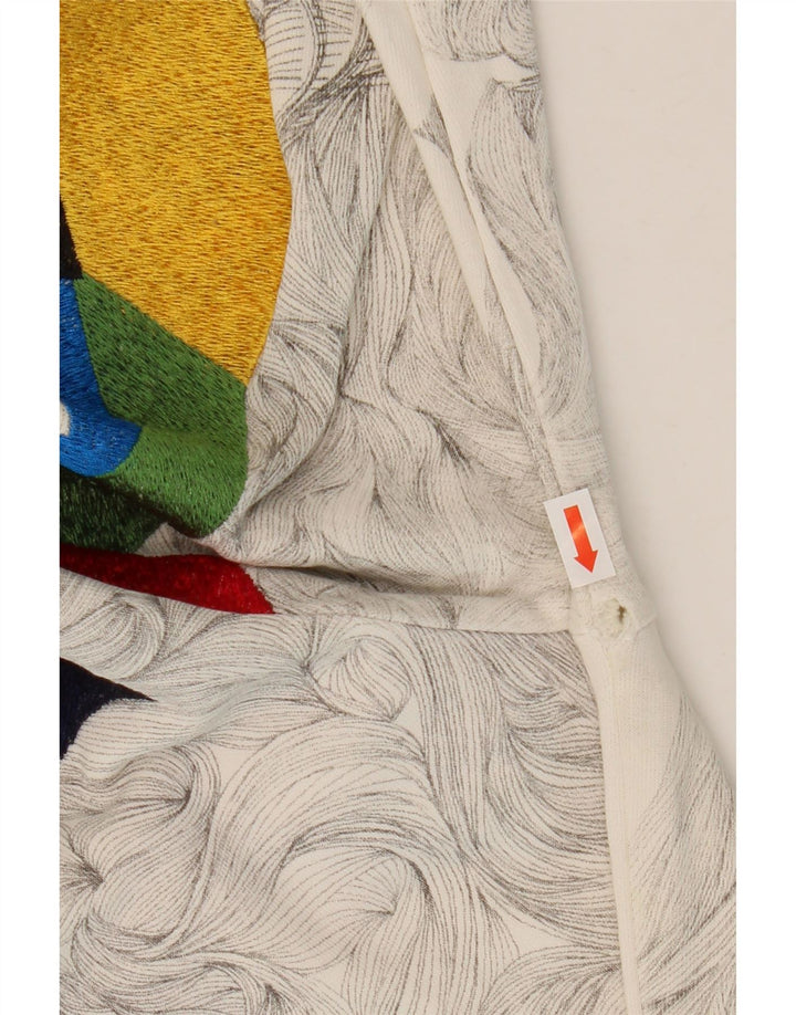 Zara Pull-over graphique pour hommes, grand, blanc