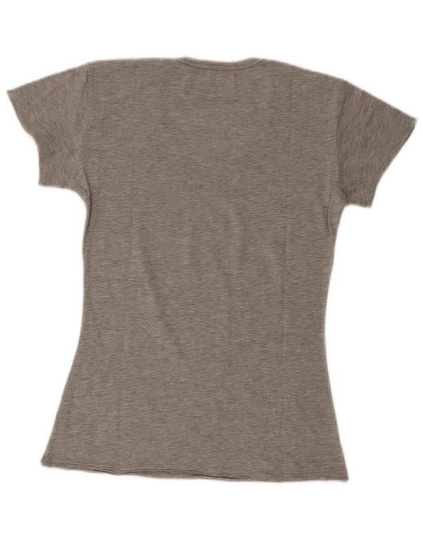 Diesel T-shirt graphique pour femme UK 8 Small Gris
