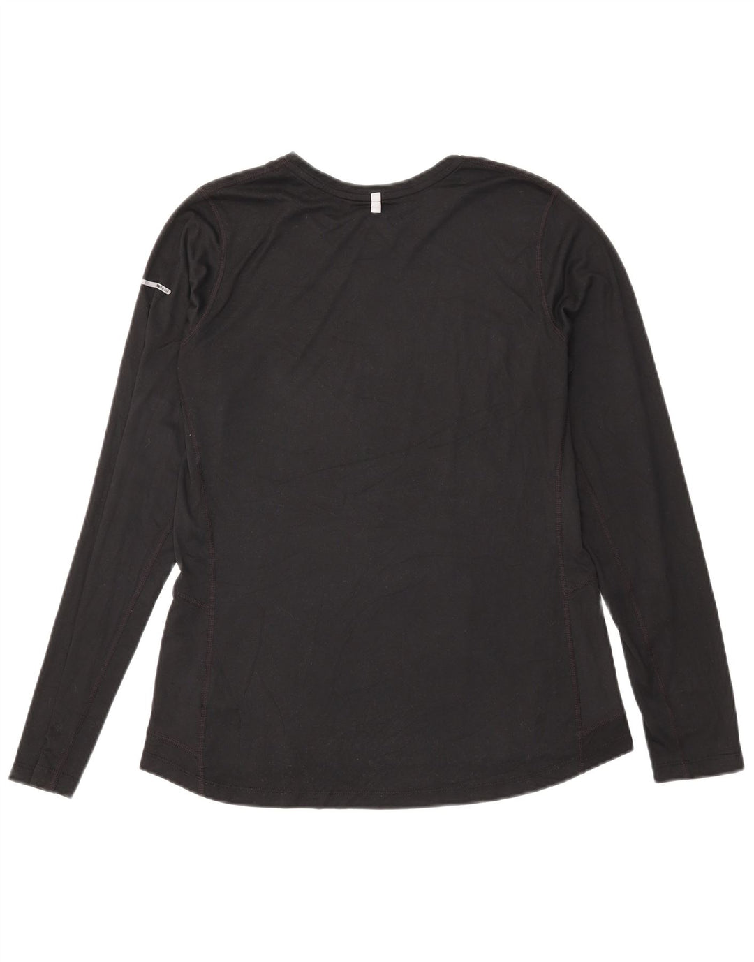Nike Haut Dri Fit à manches longues pour femme UK 16 Large Noir Polyester