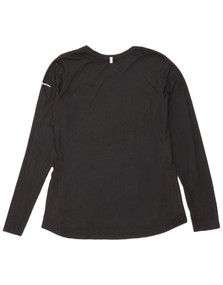 Nike Haut Dri Fit à manches longues pour femme UK 16 Large Noir Polyester