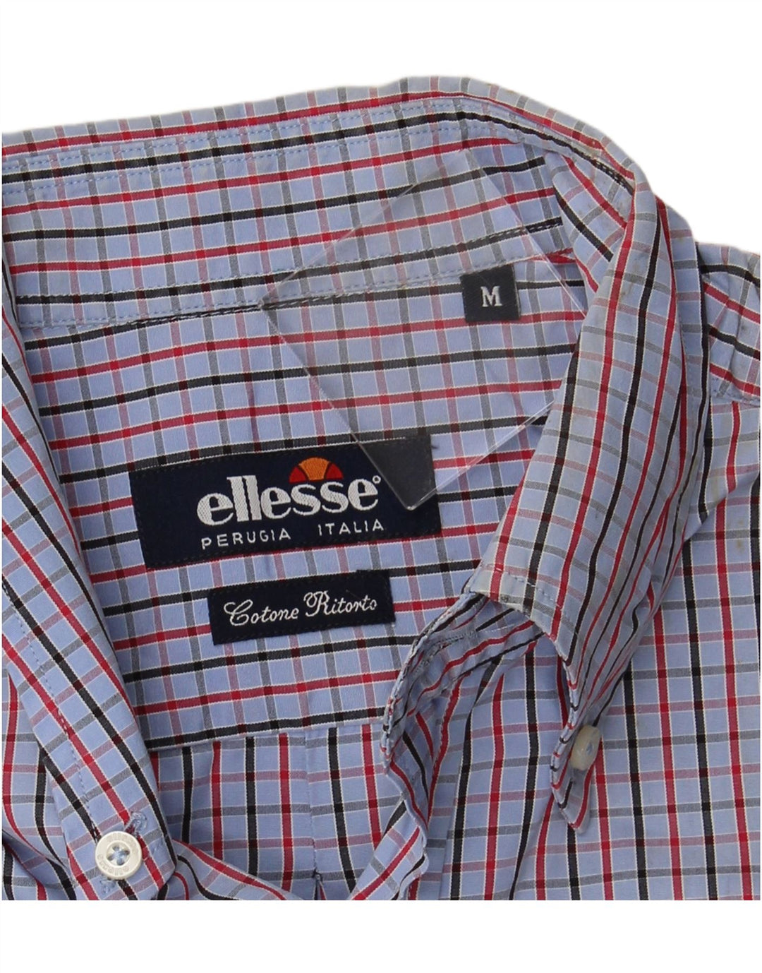 ELLESSE Chemise Homme Bleu Moyen Carreaux Coton