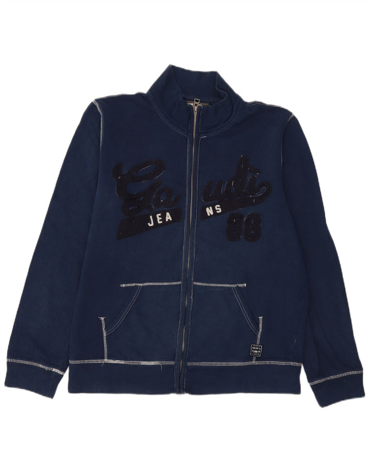 GAUDI Veste de survêtement graphique pour femme UK 20 2XL Bleu marine