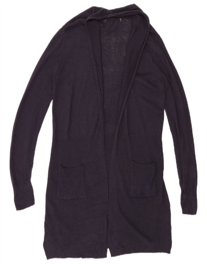MARKS & SPENCER Pull cardigan long pour femme UK 10 Small Bleu marine