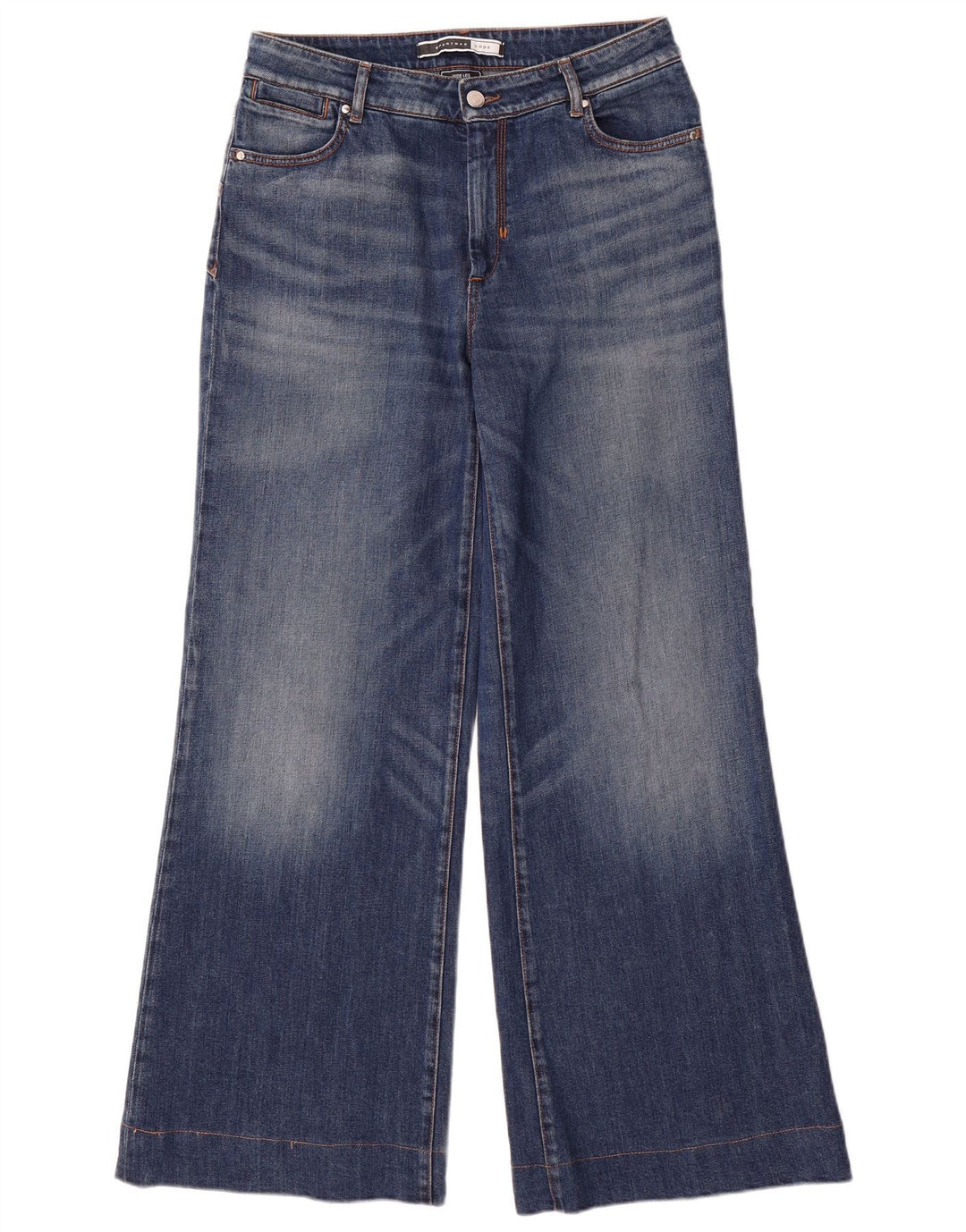 SPORTMAX Femme W28 L30 Bleu Coton
