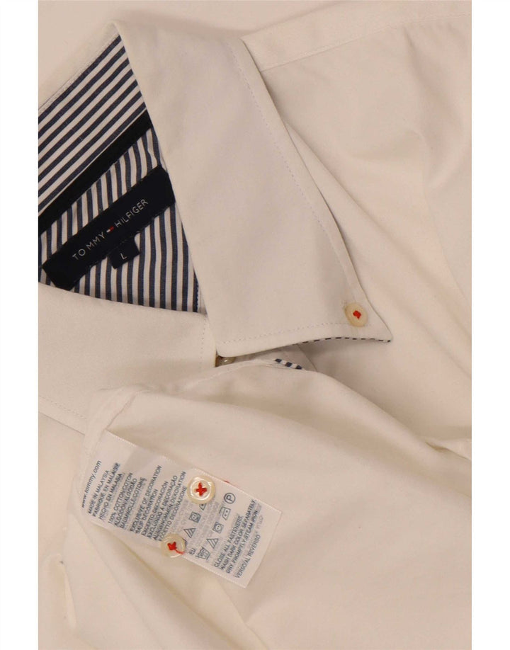 Tommy Hilfiger Chemise Homme Large Blanc Coton