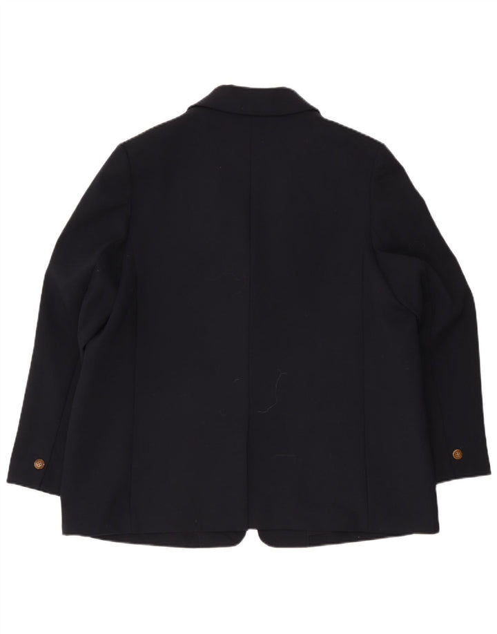 Marks & Spencer Veste blazer surdimensionnée à 1 bouton pour femme UK 18 XL Bleu marine