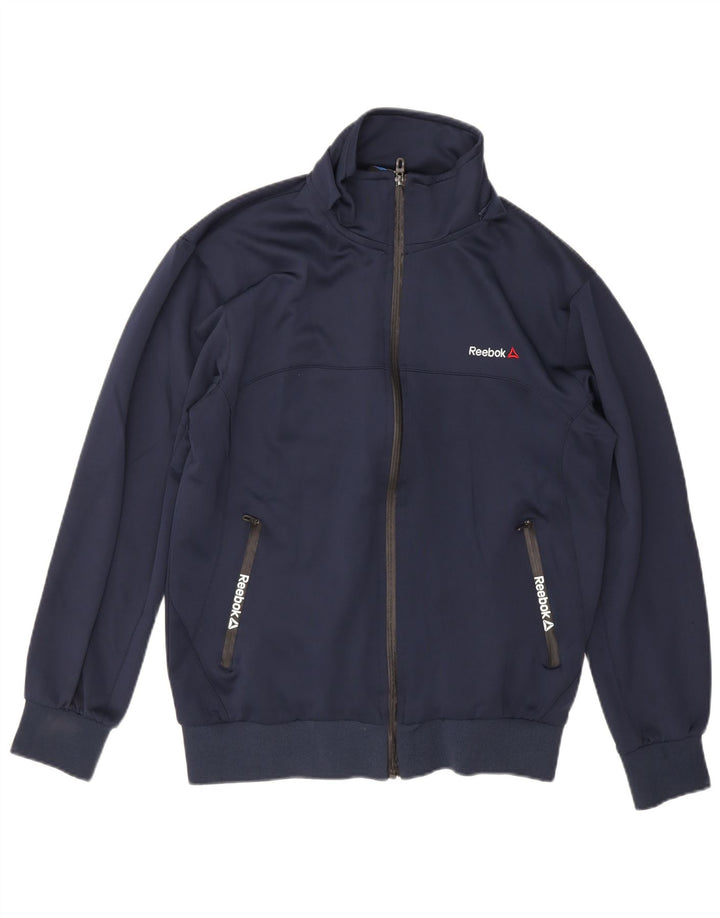 Reebok Veste de survêtement pour homme 2XL Bleu marine Polyester