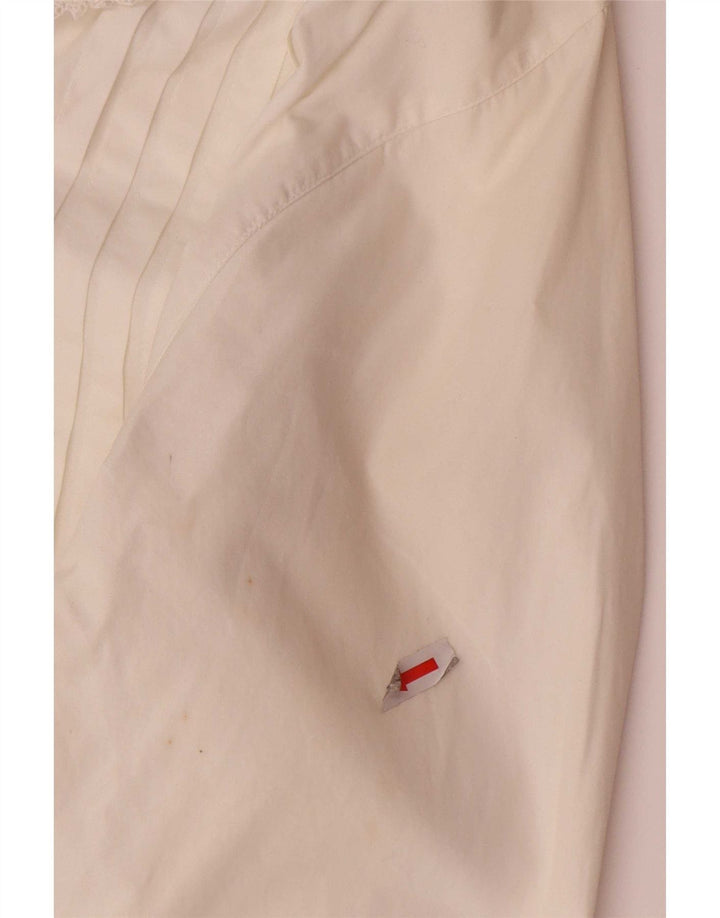 Benetton Chemise De Smoking Femme UK 12 Blanc Moyen