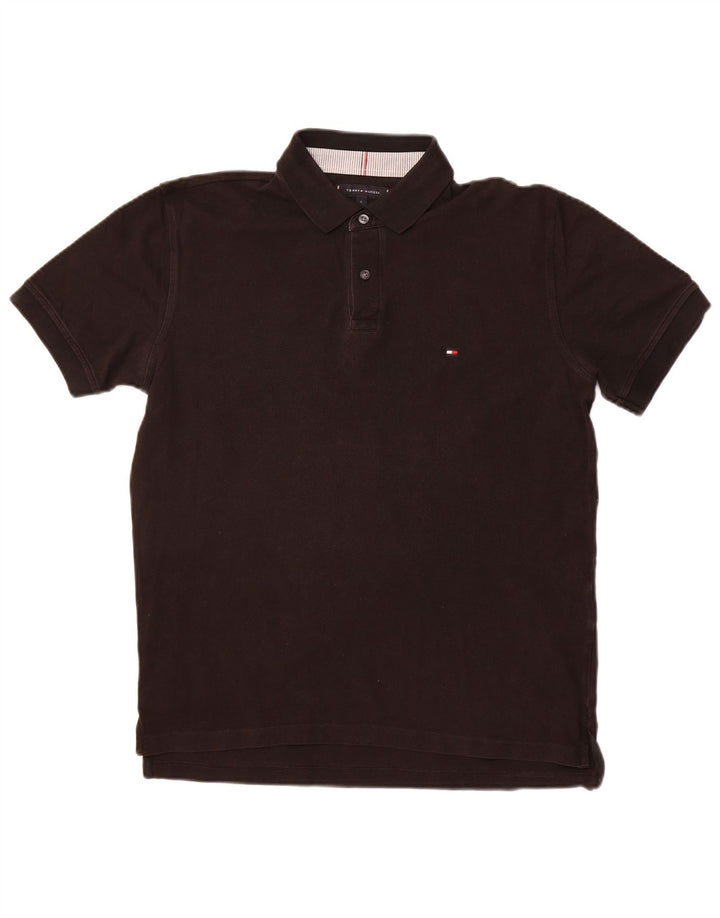 TOMMY HILFIGER Polo Homme Large Noir Coton