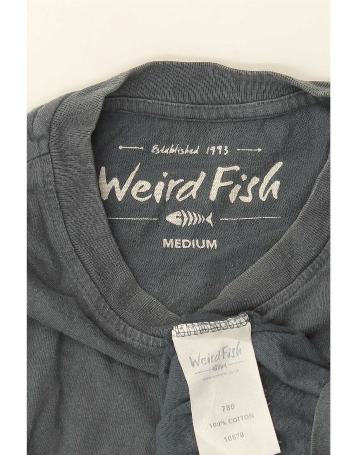 Weird Fish T-Shirt Graphique Homme Gris Moyen Coton