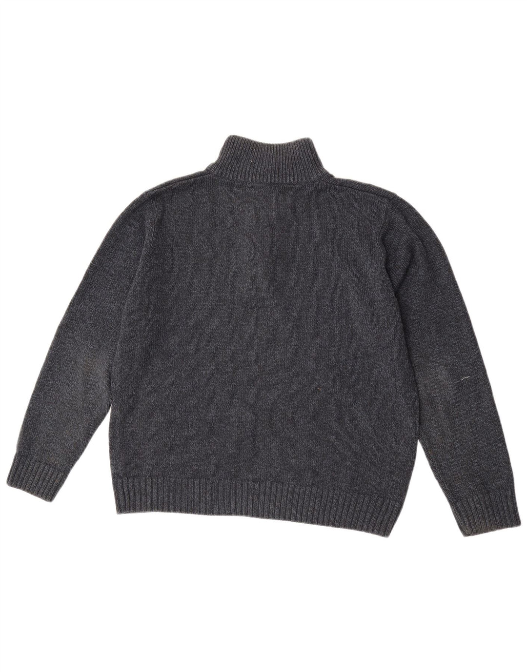 Marks & Spencer Pull à col boutonné pour homme Taille L Bleu marine moucheté