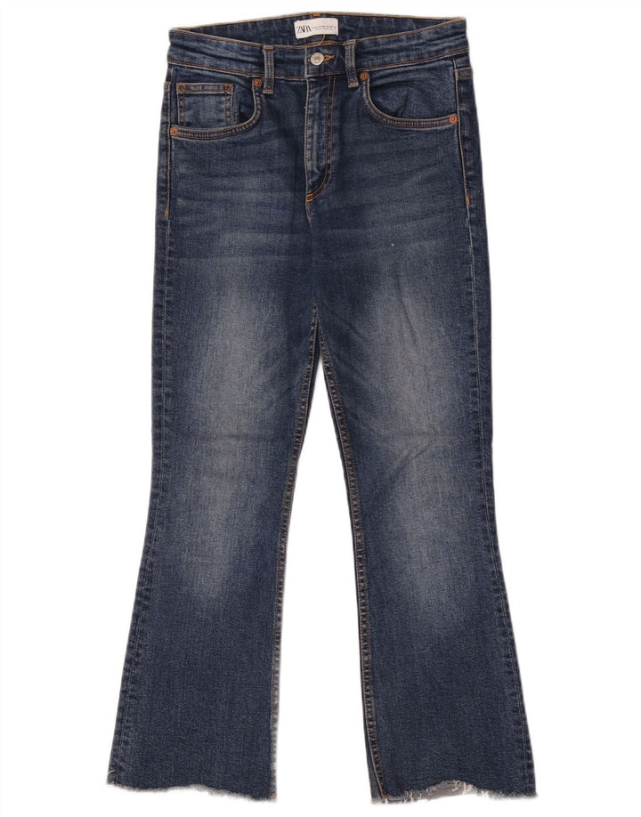 Zara Jeans Bootcut Femme EU 38 Small W28 L26 Bleu Coton