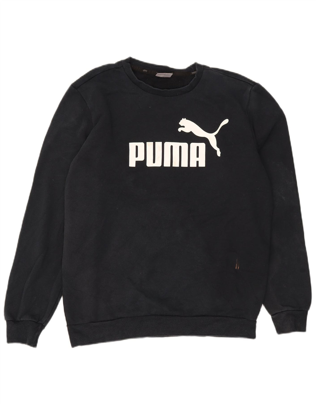 Puma Sweat-Shirt Graphique Homme Bleu Marine Moyen Coton